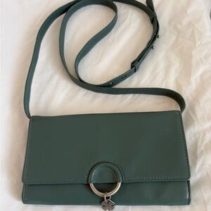 Lucky Brand Kemi Leather Convertible Crossbody Sage Green/Silver